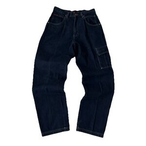 Vtg Fubu The Collection Mens Size 32x34 Cargo Carpenter Blue Jeans Baggy 90s Y2K